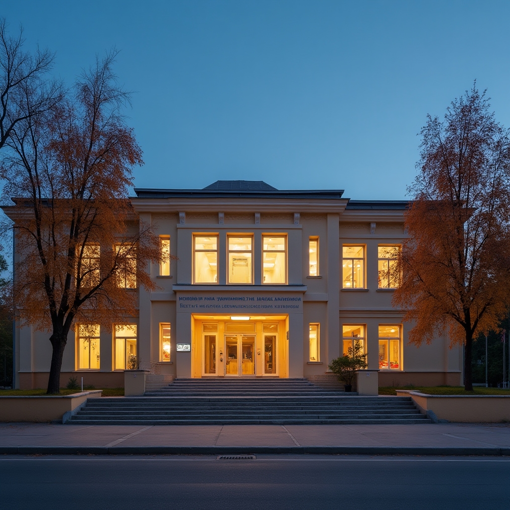 Здание городской библиотеки в Костанае, где проходят занятия клуба